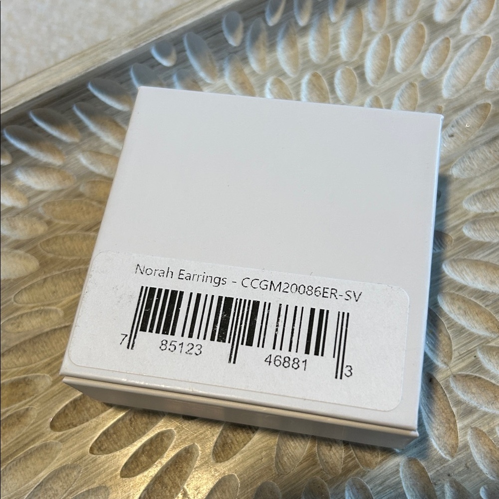 NWT Cate & Chloe Norah 18K White Gold Plated Princess Cut Halo Stud Earrings - Picture 7 of 7